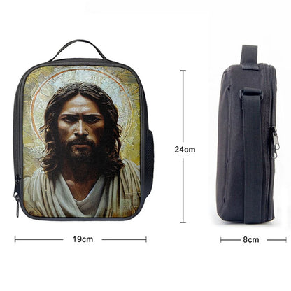 Portrait Of Jesus Christ Lunch Bag - Jesus Art, Bible Verse Lunch Bag For Men And Women