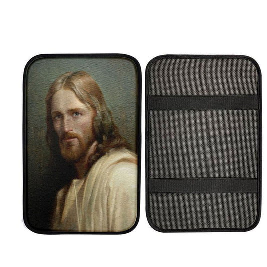 Portrait Of Jesus Christ Man Of Galilee Car Armrest Pad Pictures, Christian Gift Car Armrest Pad
