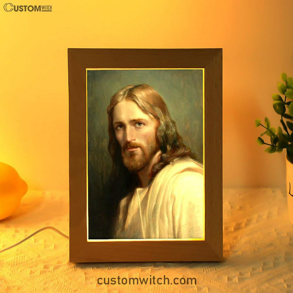 Portrait Of Jesus Christ Man Of Galilee Frame Lamp Pictures - Christian Art - Jesus Frame Lamp Art
