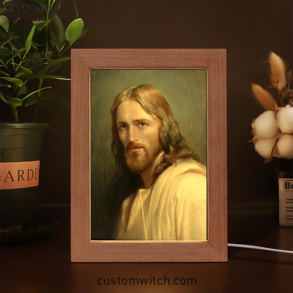 Portrait Of Jesus Christ Man Of Galilee Frame Lamp Pictures - Christian Art - Jesus Frame Lamp Art