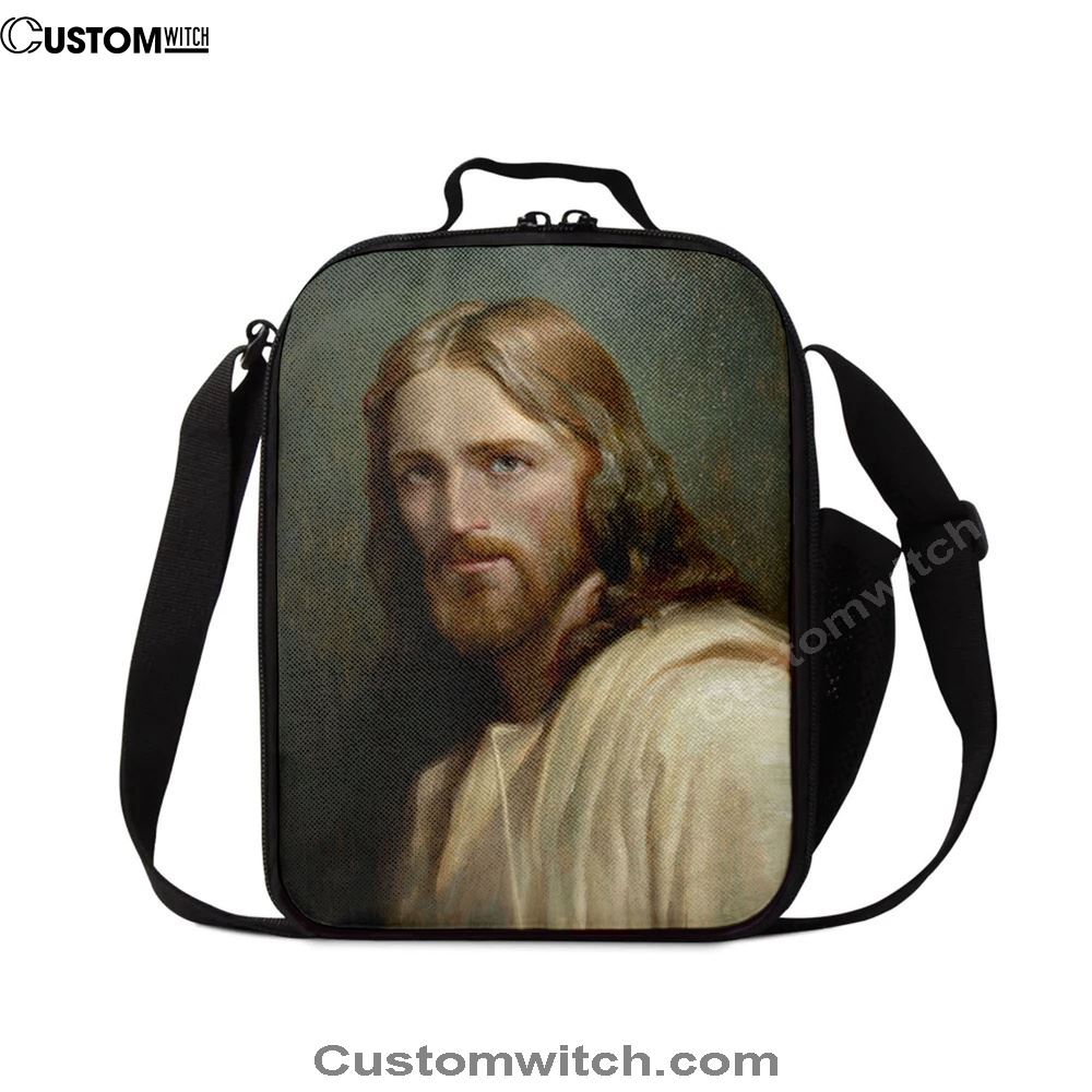Portrait Of Jesus Christ Man Of Galilee Lunch Bag, Bible Verse Lunch Bag For Men And Women