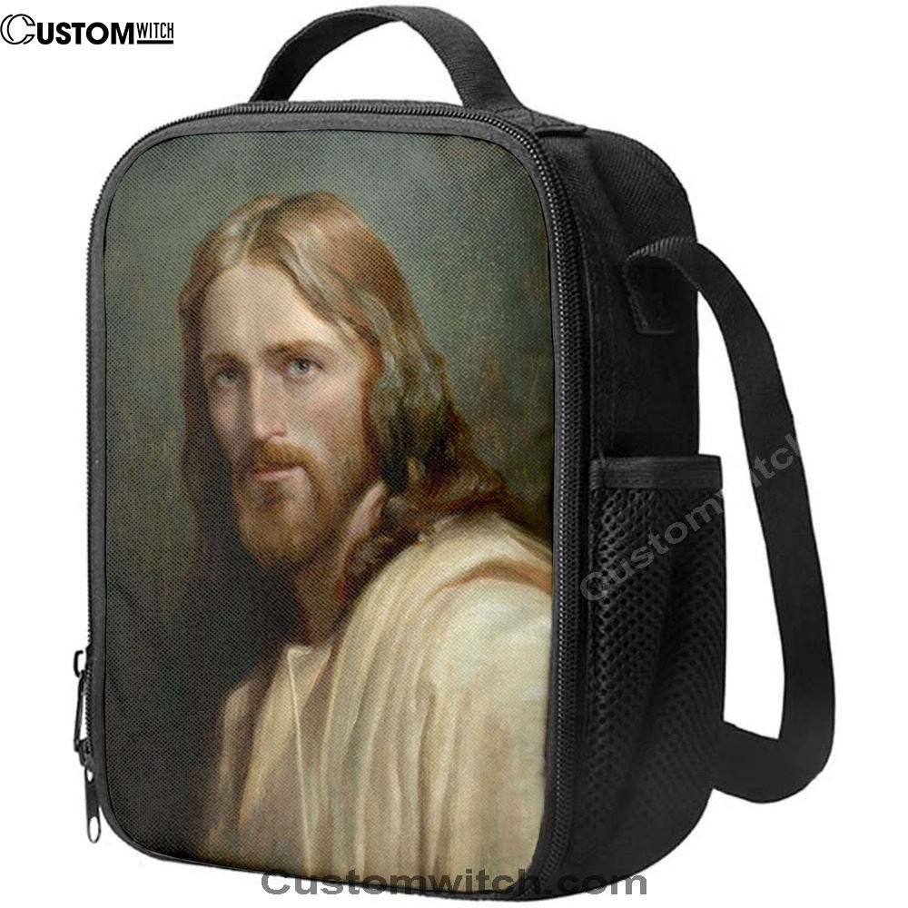 Portrait Of Jesus Christ Man Of Galilee Lunch Bag, Bible Verse Lunch Bag For Men And Women