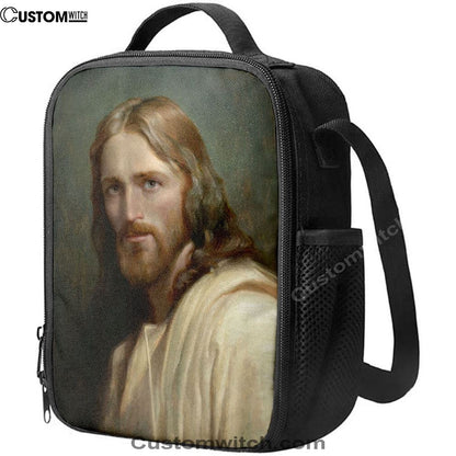 Portrait Of Jesus Christ Man Of Galilee Lunch Bag, Bible Verse Lunch Bag For Men And Women