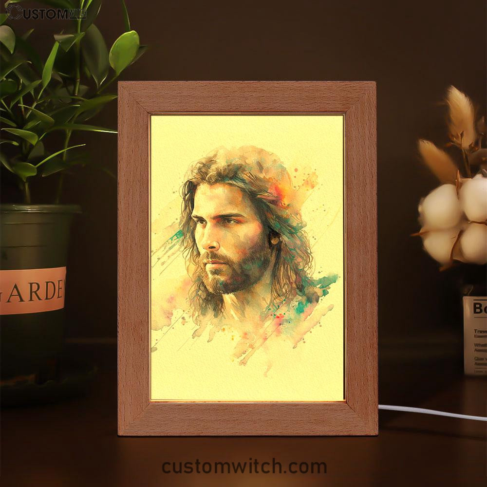 Portrait Of Jesus Frame Lamp Pictures - Jesus Art Prints - Jesus Art - Christian Home Decor