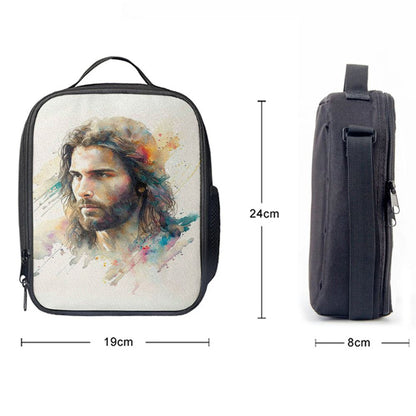 Portrait Of Jesus Lunch Bag - Jesus Art, Bible Verse Lunch Bag For Men And Women