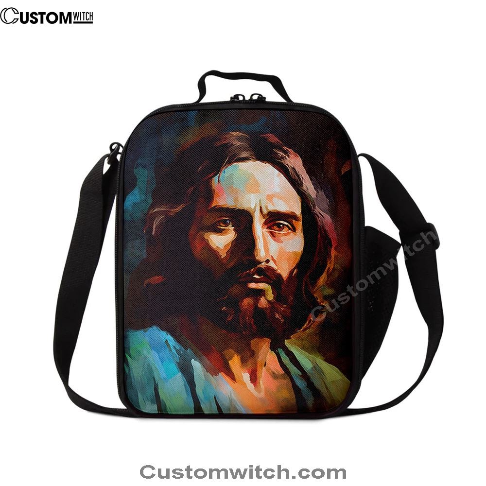 Portrait Of Jesus Lunch Bags, Bible Verse Lunch Bag For Men And Women
