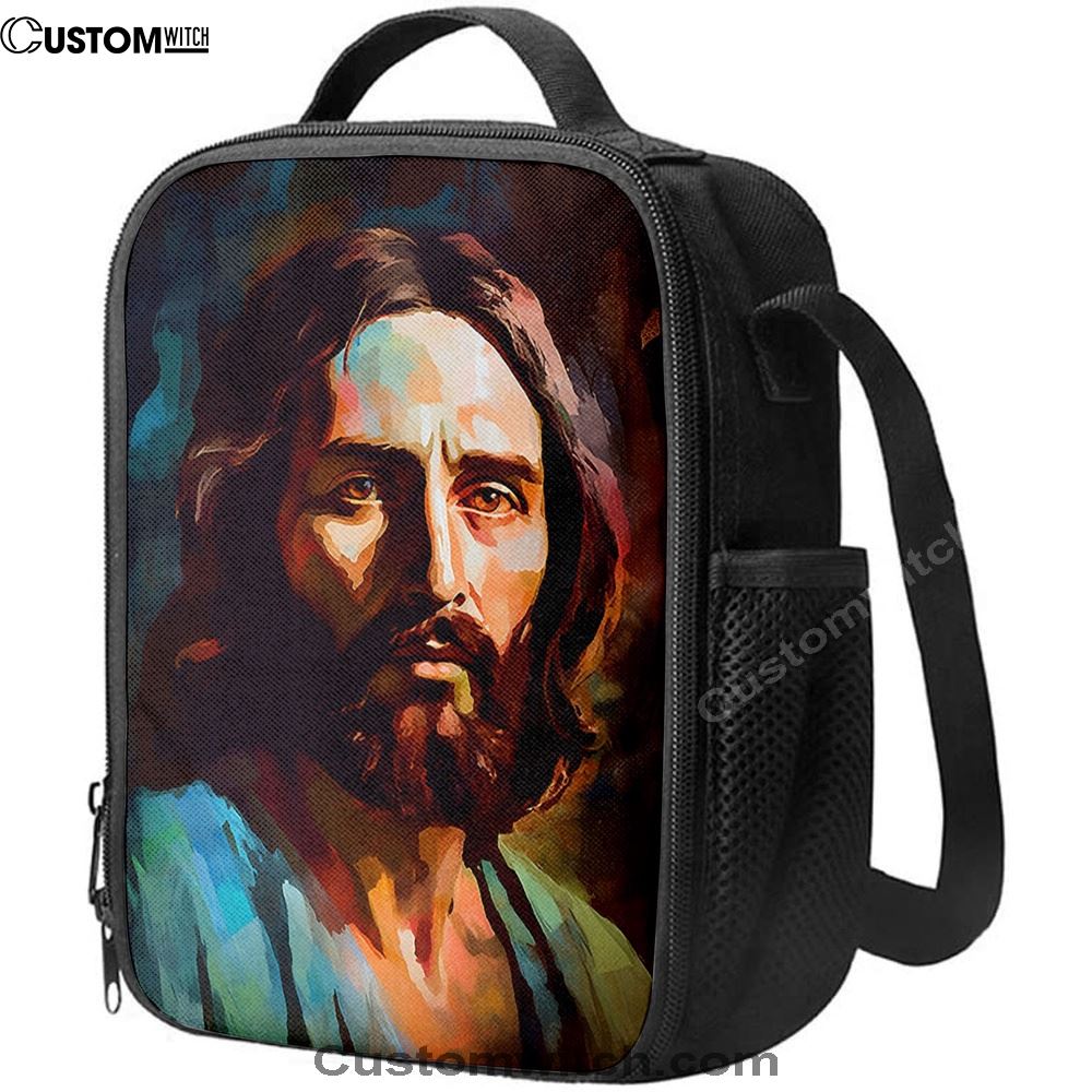 Portrait Of Jesus Lunch Bags, Bible Verse Lunch Bag For Men And Women