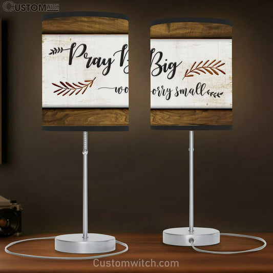 Pray Big Worry Small Lamb Gift Table Lamb - Christian Lamb Gift Decor - Scripture Table Lamb Prints