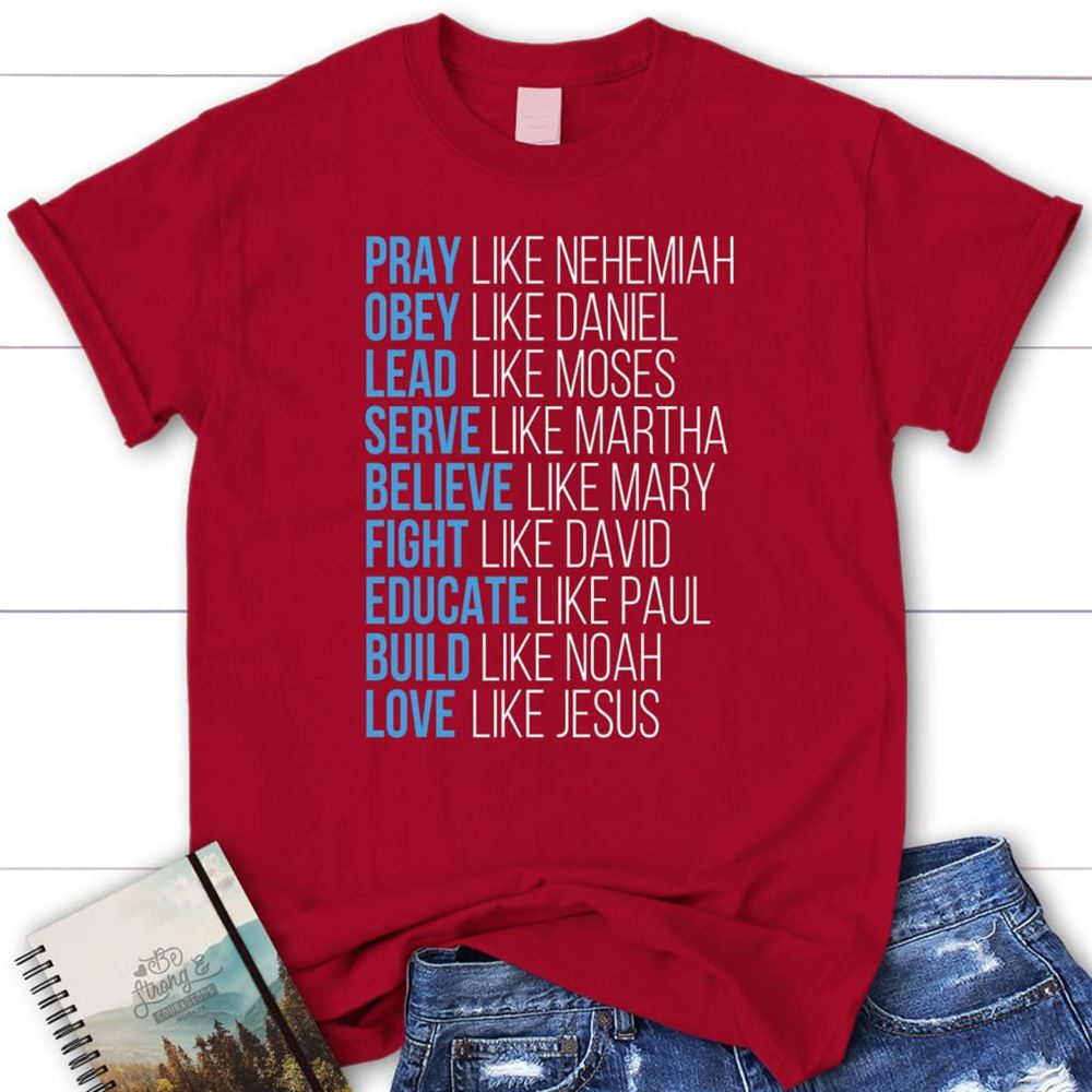 Pray Like Nehemiah Obey Like Daniel Shirt, Christian T Shirts, Blessed T Shirt, Bible T shirt, T shirt Women