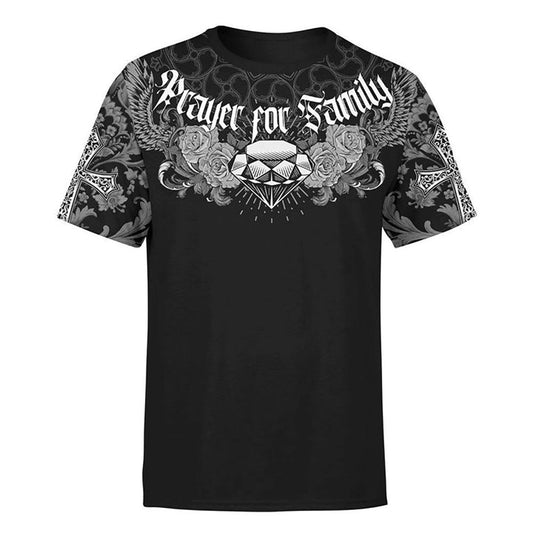 Prayer For Family Jesus All Over Print 3D T Shirt For Men And Women, Christian T-Shirt, Faith Shirt