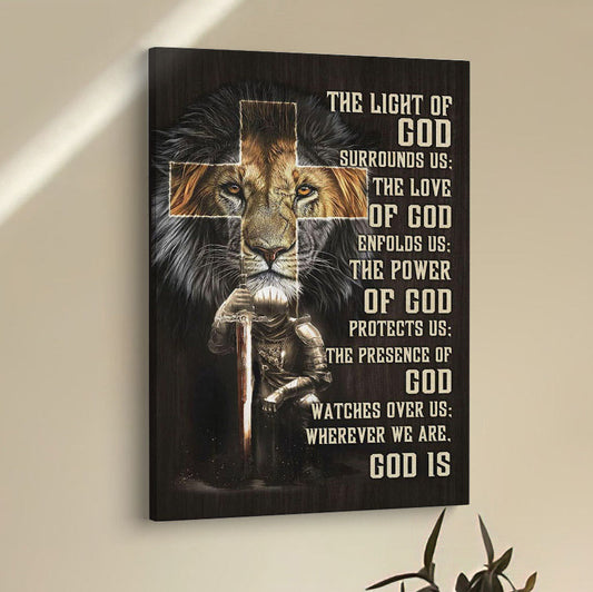 Prayer For Protection - Warrior Lion Of Judah Canvas Prints - Bible Verse Wall Decor - Scripture Wall Art