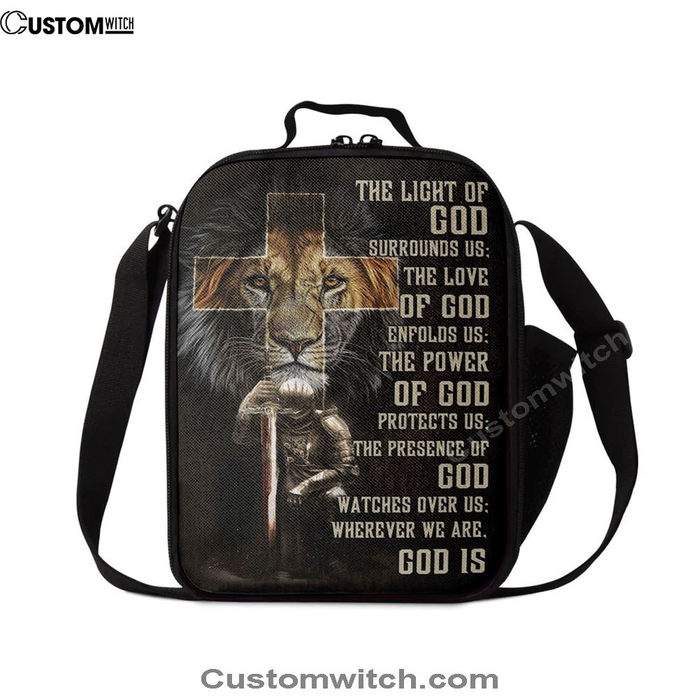 Prayer For Protection - Warrior Lion Of Judah Lunch Bags, Bible Verse Lunch Bag For Men And Women