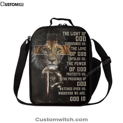 Prayer For Protection - Warrior Lion Of Judah Lunch Bags, Bible Verse Lunch Bag For Men And Women
