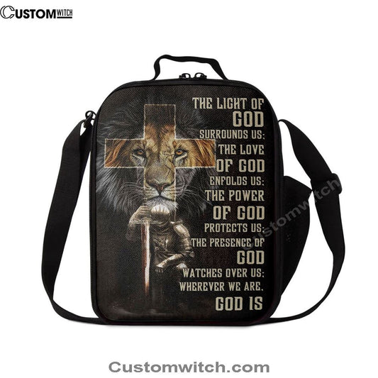 Prayer For Protection - Warrior Lion Of Judah Lunch Bags, Bible Verse Lunch Bag For Men And Women
