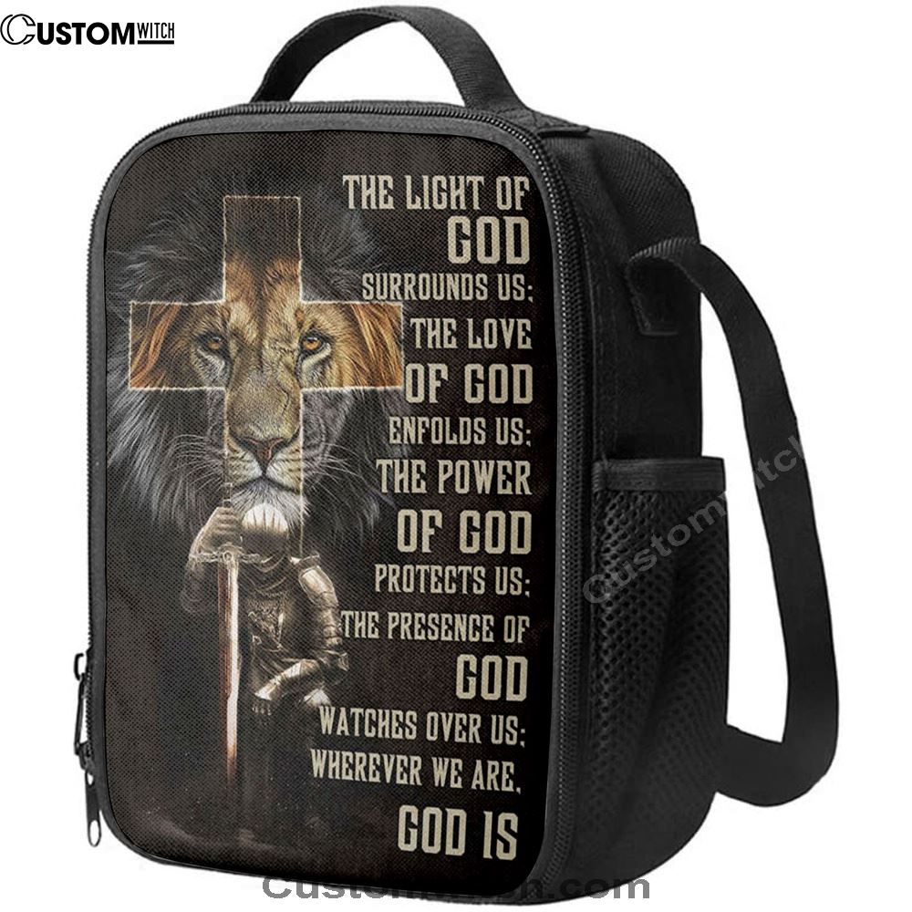 Prayer For Protection - Warrior Lion Of Judah Lunch Bags, Bible Verse Lunch Bag For Men And Women