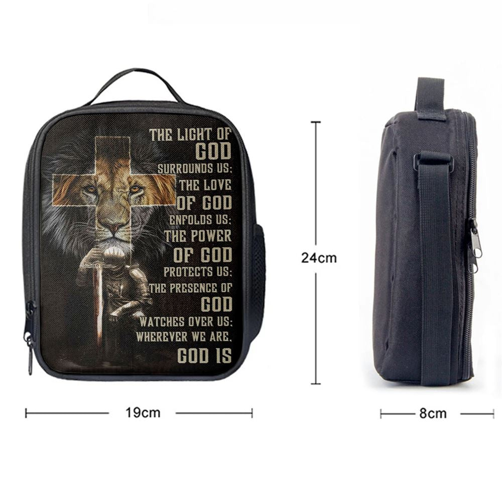 Prayer For Protection - Warrior Lion Of Judah Lunch Bags, Bible Verse Lunch Bag For Men And Women