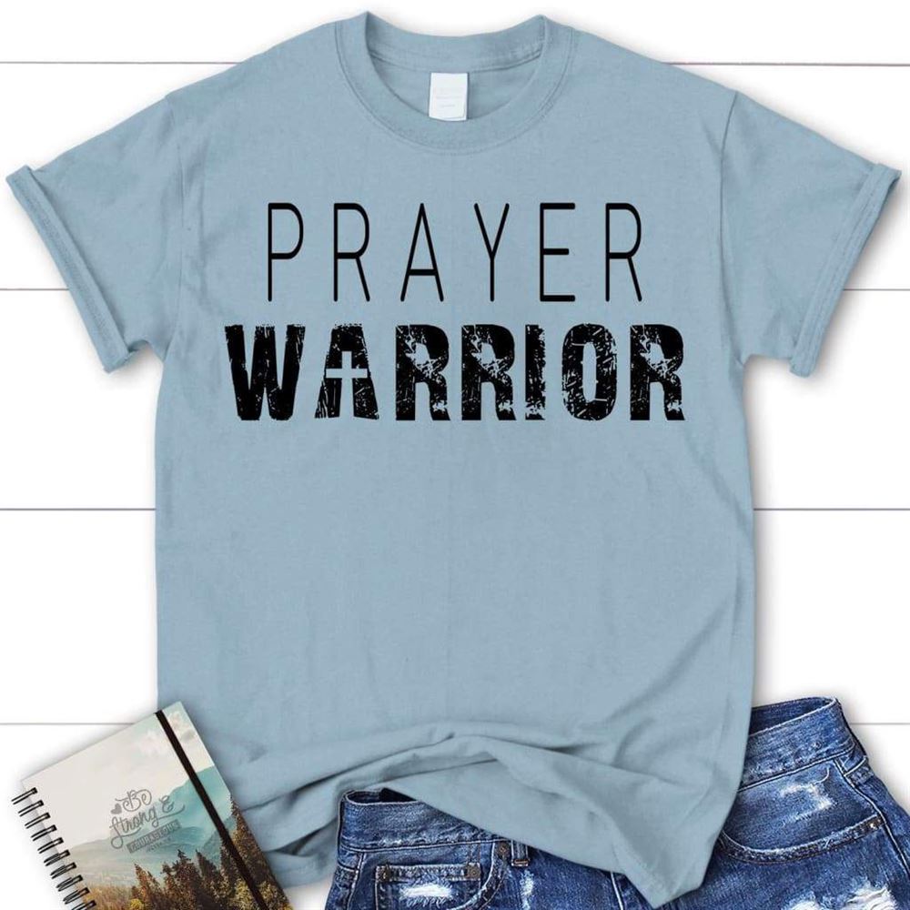 Prayer Warrior Personalized Church Name Womens Christian T Shirt, Blessed T Shirt, Bible T shirt, T shirt Women