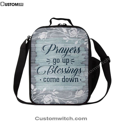 Prayers Go Up Blessings Come Down Christian Lunch Bags, Bible Verse Lunch Bag For Men And Women
