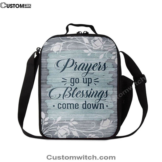 Prayers Go Up Blessings Come Down Christian Lunch Bags, Bible Verse Lunch Bag For Men And Women