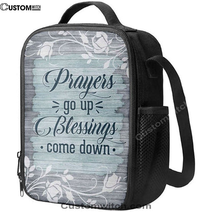 Prayers Go Up Blessings Come Down Christian Lunch Bags, Bible Verse Lunch Bag For Men And Women