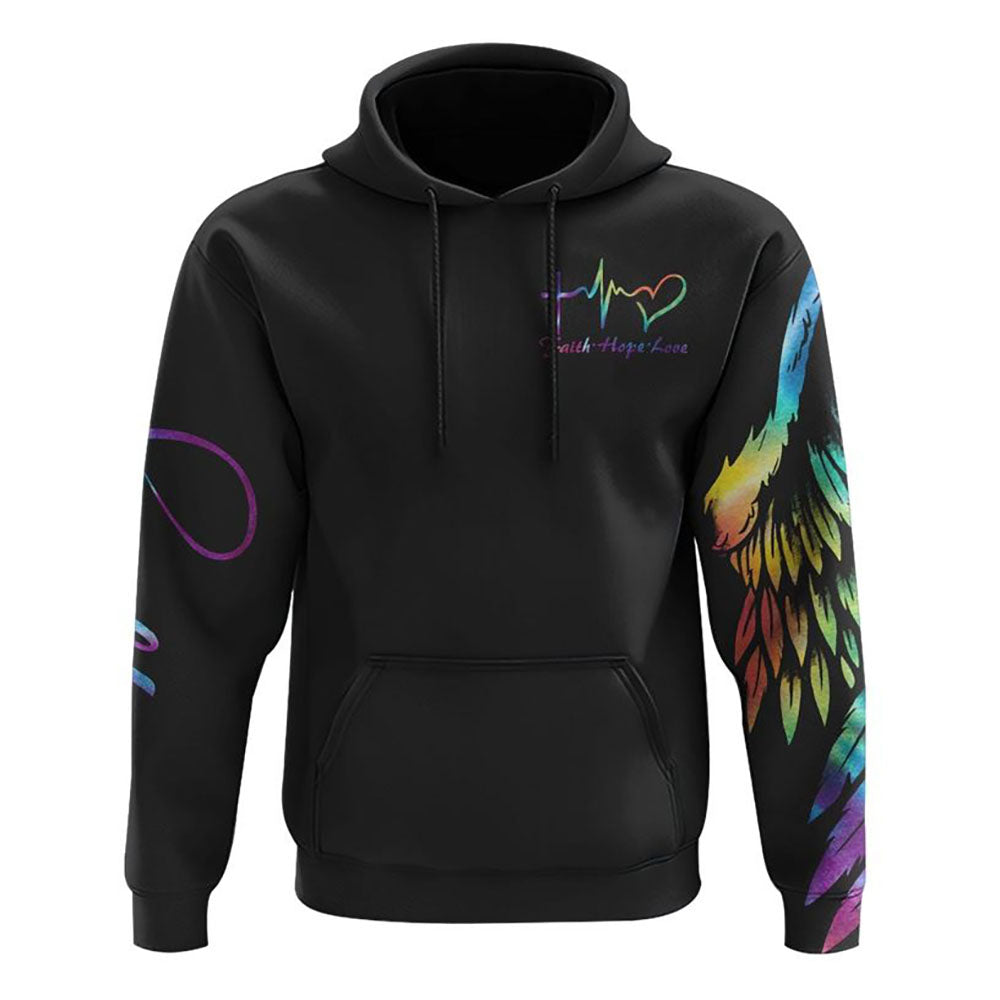 Praying Hand Dove All Over Print 3D Hoodie, Christian Hoodie, Christian Sweatshirt, Bible Verse Shirt