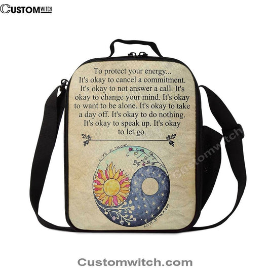 Protect Yourself- Live & Love Lunch Bag - Live By The Sun Love By The Moon, Bible Verse Lunch Bag For Men And Women