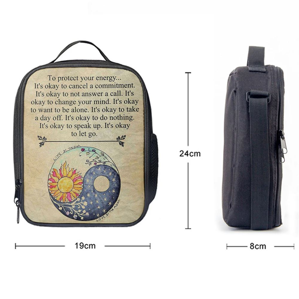 Protect Yourself- Live & Love Lunch Bag - Live By The Sun Love By The Moon, Bible Verse Lunch Bag For Men And Women