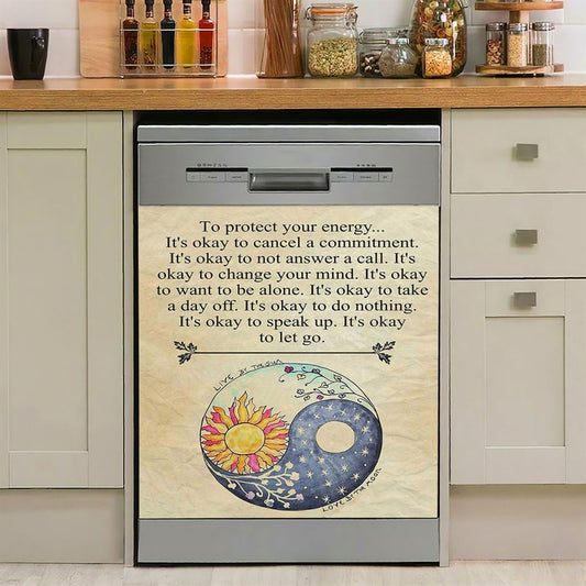 Protect Yourself Live & Love Dishwasher Cover, Live By The Sun Love By The Moon, Christian Kitchen Decoration