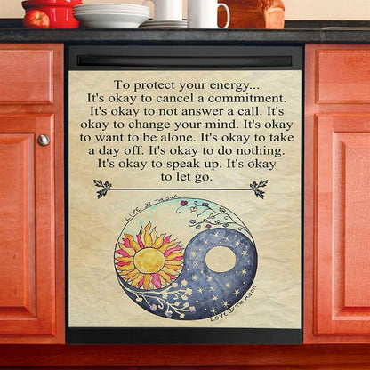 Protect Yourself Live & Love Dishwasher Cover, Live By The Sun Love By The Moon, Christian Kitchen Decoration