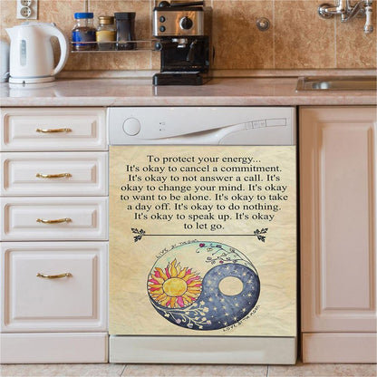 Protect Yourself Live & Love Dishwasher Cover, Live By The Sun Love By The Moon, Christian Kitchen Decoration
