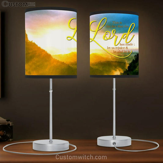 Psalm 11824 This Is The Day That The Lord Has Made Table Lamb Gift - Christian Home Decor - Christian Bedroom Decor