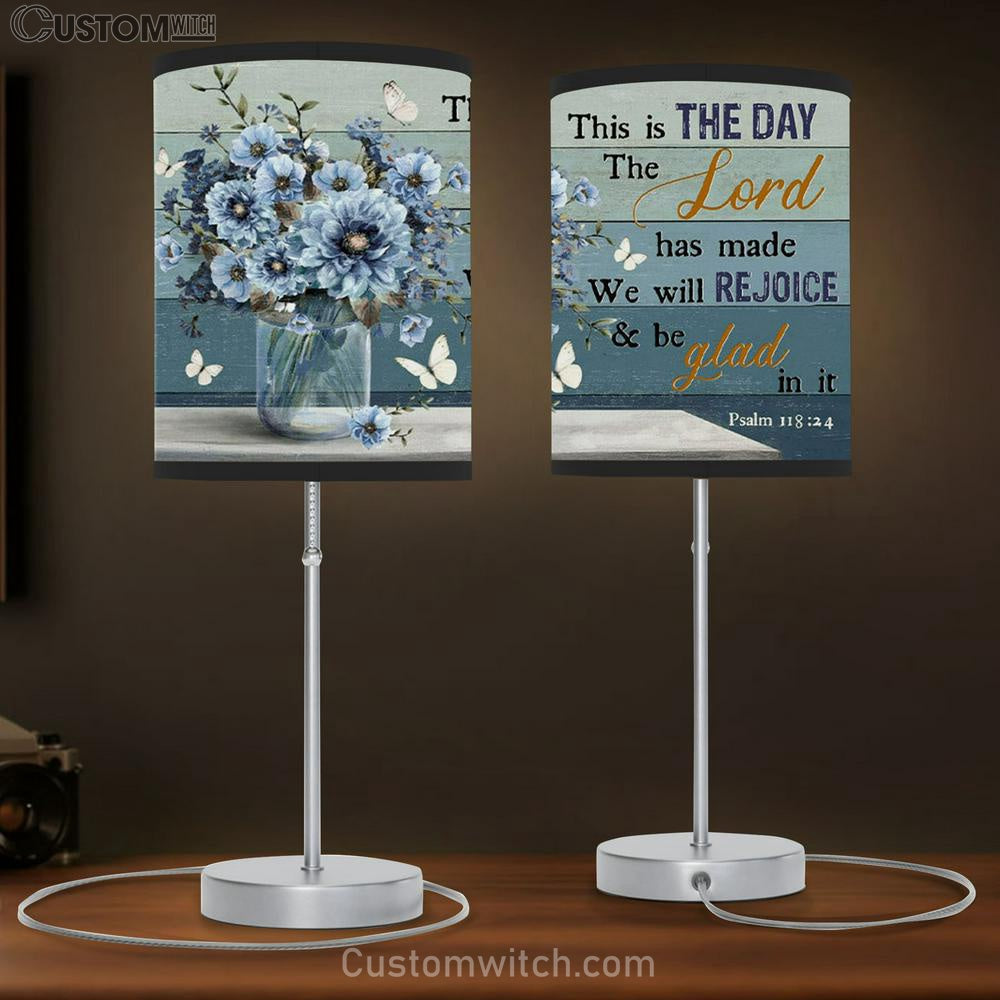 Psalm 11824 This Is The Day The Lord Has Made Table Lamb Gift - Flowers Bible Verse Lamb Gift Decor - Christian Bedroom Decor