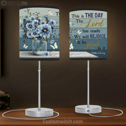 Psalm 11824 This Is The Day The Lord Has Made Table Lamb Gift - Flowers Bible Verse Lamb Gift Decor - Christian Bedroom Decor