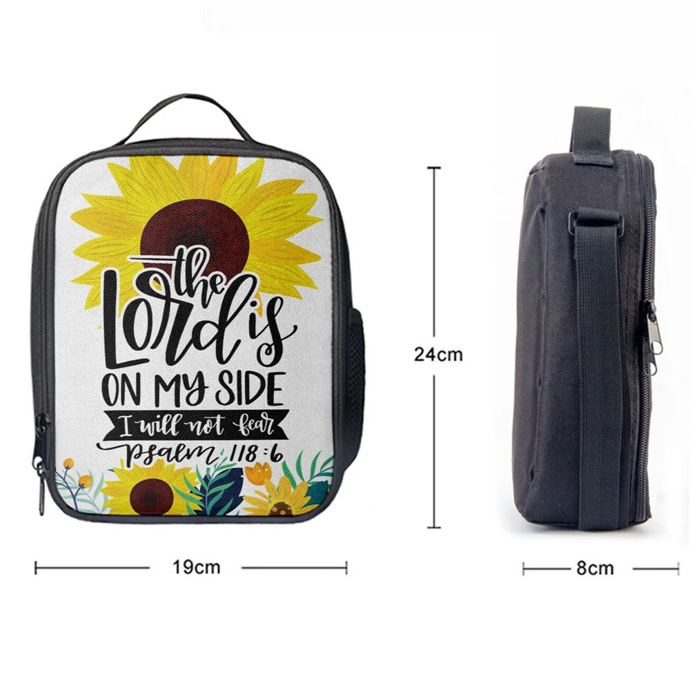 Psalm 1186 The Lord Is On My Side I Will Not Fear Bible Verse Lunch Bag, Bible Verse Lunch Bag For Men And Women