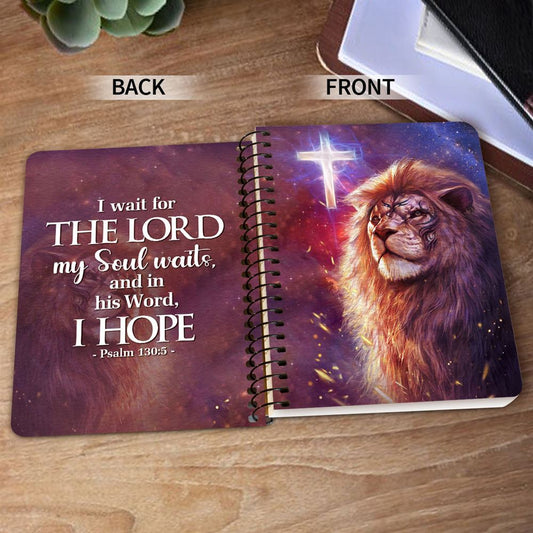 Psalm 1305 Lion & Cross Spiral Journal, Inspirational Gifts For Christian Friends