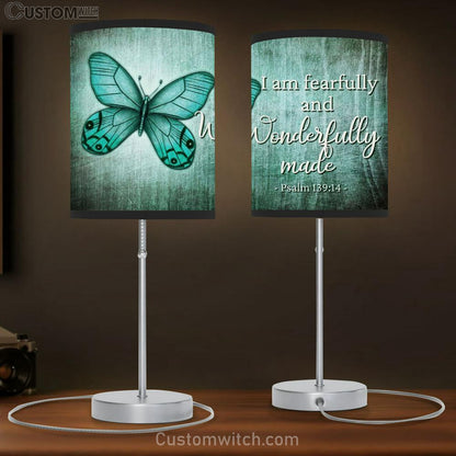 Psalm 13914 I Am Fearfully And Wonderfully Made Butterfly Lamb Gift Table Lamb - Christian Lamb Gift Decor - Scripture Table Lamb Prints