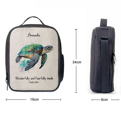 Psalm 13914 Wonderfully And Fearfully Made Personalized Lunch Bag, Bible Verse Lunch Bag For Men And Women