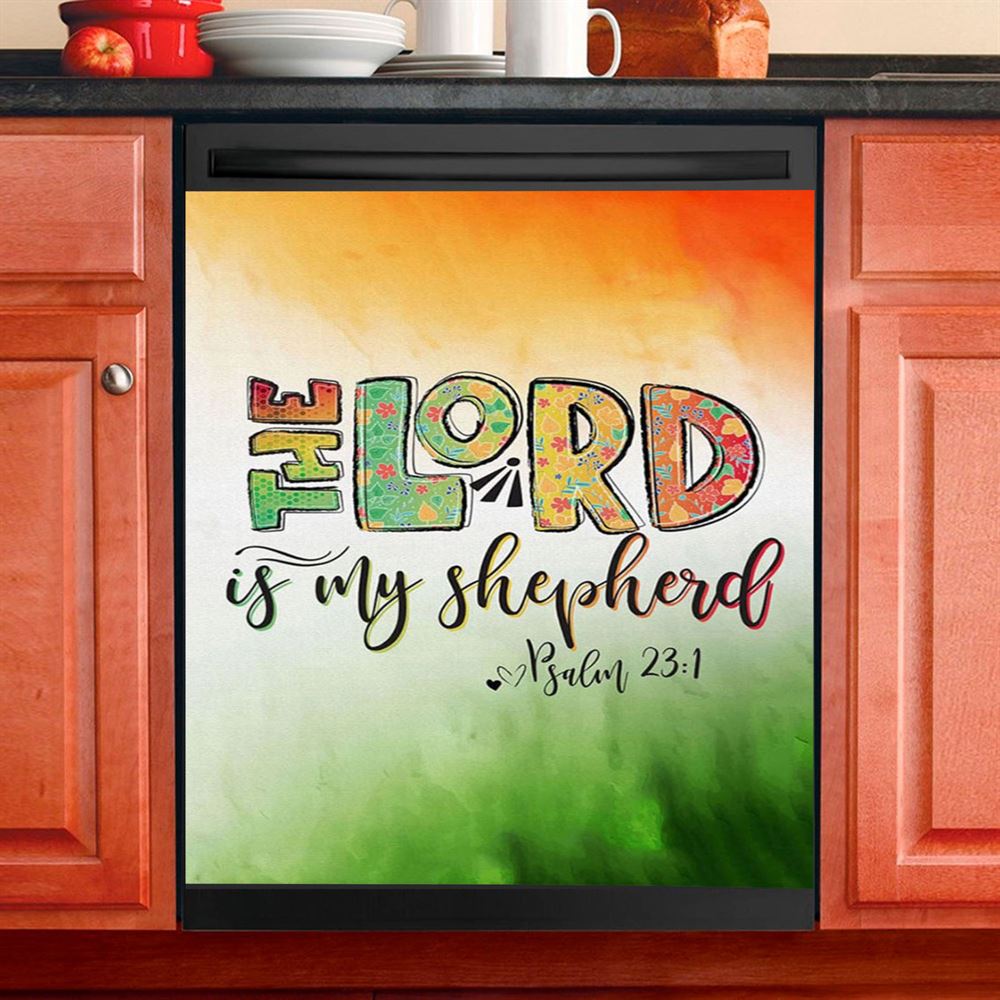 Psalm 231 The Lord Is My Shepherd Dishwasher Cover, Christian Dishwasher Wrap, Religious Kitchen Decoration