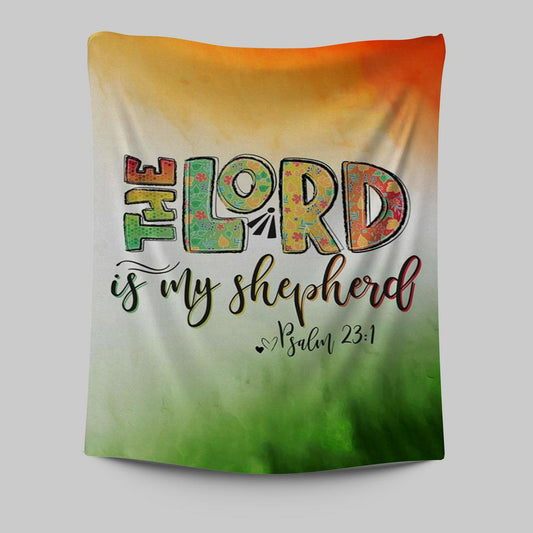 Psalm 231 The Lord Is My Shepherd Tapestry Wall Art - Christian Tapestries Prints - Religious Wall Decor