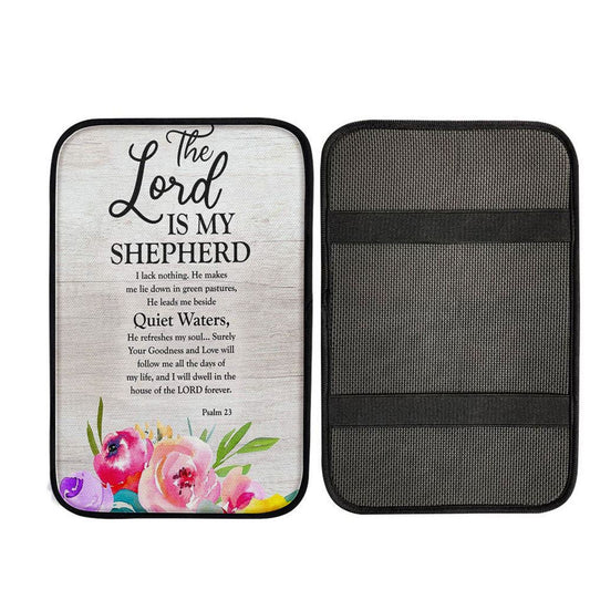 Psalm 23 - The Lord Is My Shepherd Car Center Console Cover, Religious Car Interior Accessories