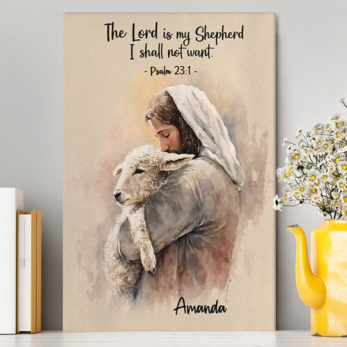 Psalm 31 The Lord Is My Shepherd Personalized Canvas Wall Art - Christian Canvas Prints - Bible Verse Gift For Women Of God