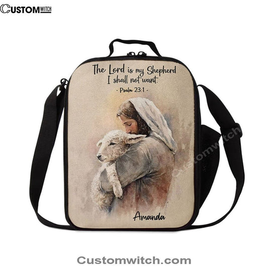 Psalm 31 The Lord Is My Shepherd Personalized Lunch Bag - Bible Verse Gift For Women Of God, Bible Verse Lunch Bag For Men And Women