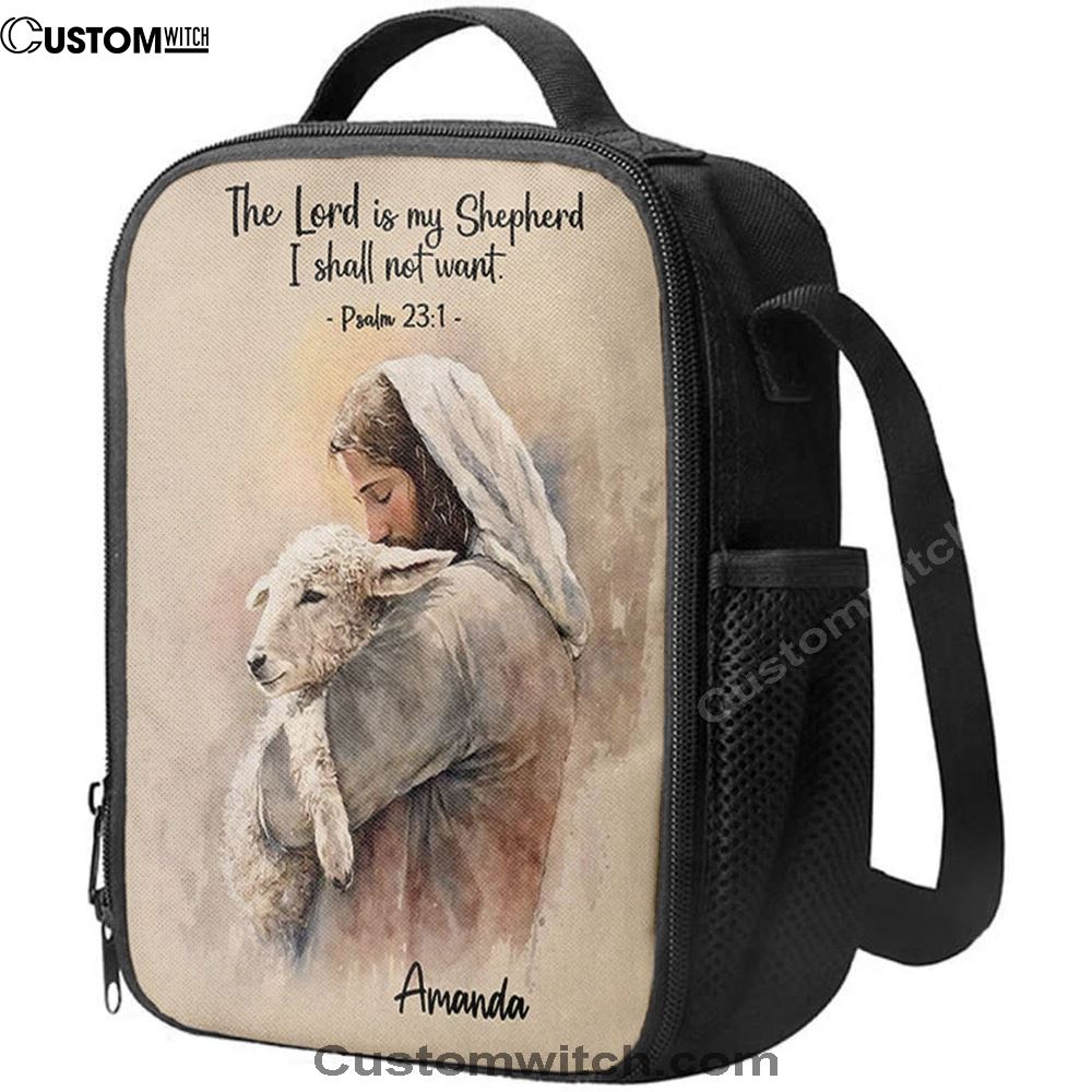 Psalm 31 The Lord Is My Shepherd Personalized Lunch Bag - Bible Verse Gift For Women Of God, Bible Verse Lunch Bag For Men And Women