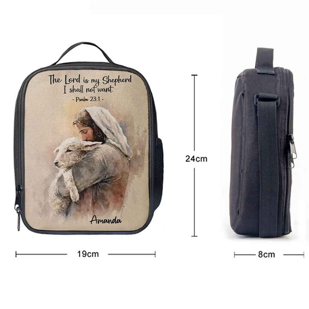 Psalm 31 The Lord Is My Shepherd Personalized Lunch Bag - Bible Verse Gift For Women Of God, Bible Verse Lunch Bag For Men And Women