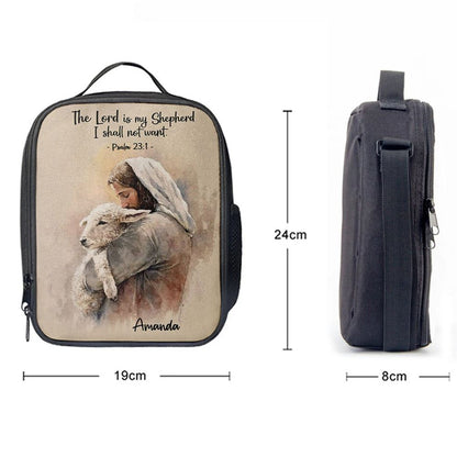 Psalm 31 The Lord Is My Shepherd Personalized Lunch Bag - Bible Verse Gift For Women Of God, Bible Verse Lunch Bag For Men And Women