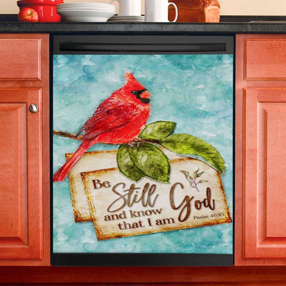 Psalm 4610 Be Still And Know That I Am God Dishwasher Cover, Bible Verse Dishwasher Wrap, Scripture Kitchen Decoration