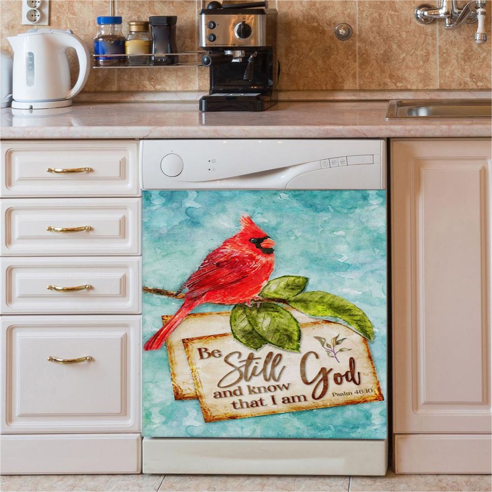 Psalm 4610 Be Still And Know That I Am God Dishwasher Cover, Bible Verse Dishwasher Wrap, Scripture Kitchen Decoration