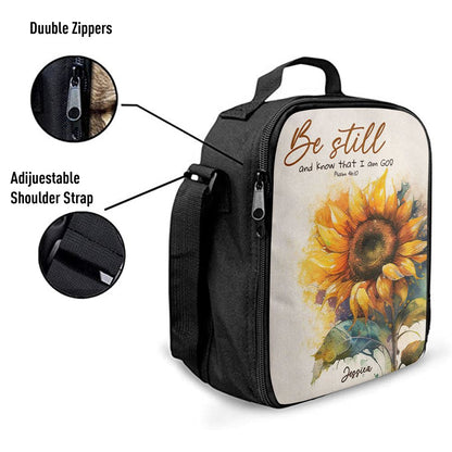 Psalm 4610 Be Still And Know That I Am God Personalized Lunch Bag, Bible Verse Lunch Bag For Men And Women