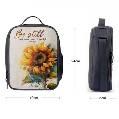 Psalm 4610 Be Still And Know That I Am God Personalized Lunch Bag, Bible Verse Lunch Bag For Men And Women