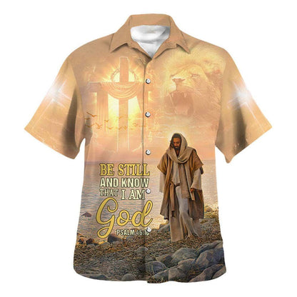 Psalm 4610 Bible Verse Be Still And Know That I Am God Psalm Hawaiian Shirt For Men, Christian Hawaiian Shirt, Gift For Christian
